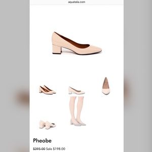 NWB Aquatalia by Phoebe blush nude patent shoes